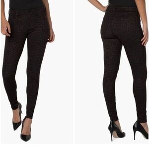 Liverpool Black and Brown Leopard Print Legging